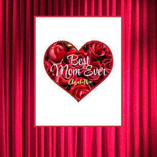 Bästa Mamma någonsin Elegant Keepsakblommor Mors d Poster