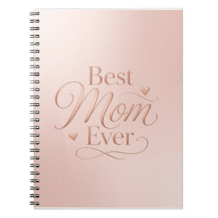 Bästa mamma någonsin Elegant Rose Gold Typografi Anteckningsbok