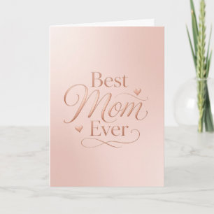 Bästa mamma någonsin Elegant Rose Gold-typografi Kort