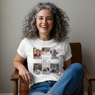 Bästa Mamma någonsin-Elegant-skript Heart Photo Co T Shirt