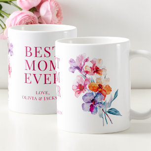 Bästa mamma någonsin Eleganta blommor blommor Mors Kaffemugg