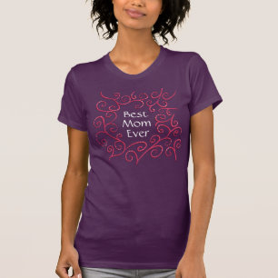 Bästa mamma någonsin elegantens rosa snurrar moder t shirt