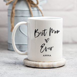 Bästa Mamma någonsin Enkel Avslappnad och hjärta Kaffemugg