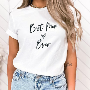 Bästa Mamma någonsin Enkel Avslappnad och hjärta T Shirt
