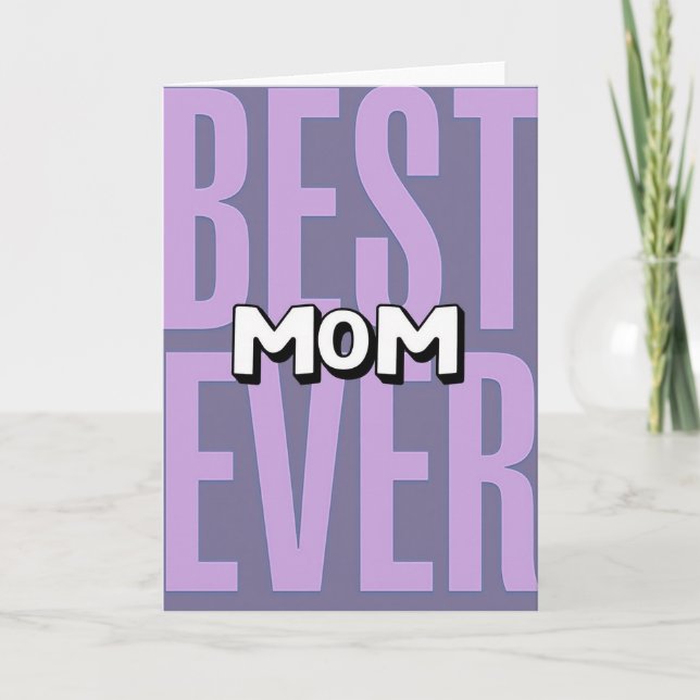Bästa mamma någonsin Enkel kort (Framsida)