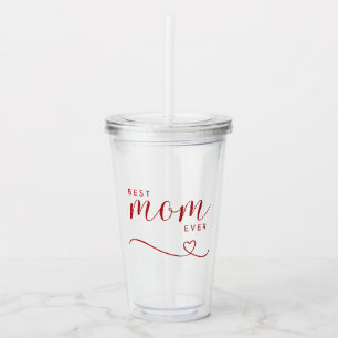 "Bästa Mamma någonsin", enkelt rödskript Take Away Mugg