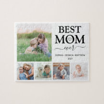 Bästa Mamma någonsin-familjens foto Collage Jigszl