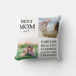 Bästa Mamma någonsin-familjens fotosamling Kudde