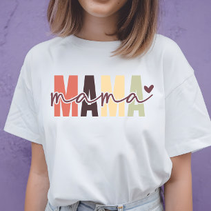 Bästa mamma någonsin Färgglatt manus Mamma Mors T Shirt