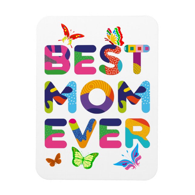 Bästa Mamma någonsin färglös Magnet (Vertikal)