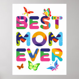 Bästa Mamma någonsin färglös Poster