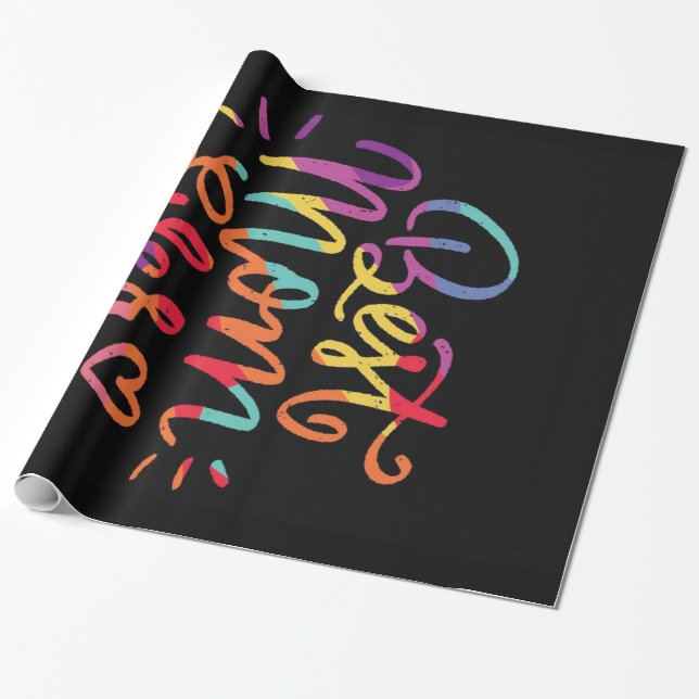 Bästa Mamma någonsin färglös Presentpapper (Utrullad)