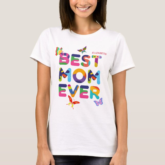 Bästa Mamma någonsin färglös T Shirt (Framsida)