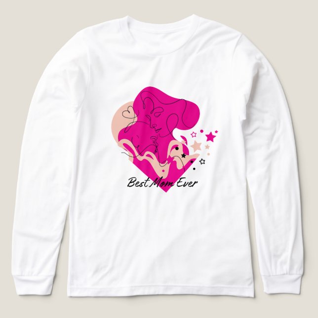 Bästa mamma någonsin Färgrik design T Shirt (Design framsida)