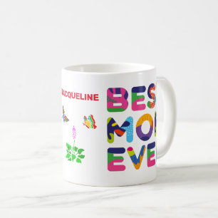 Bästa Mamma någonsin färgstarka Anpassadet Kaffemugg