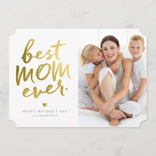 Bästa Mamma någonsin | Faux Gold Foil (Framsida)
