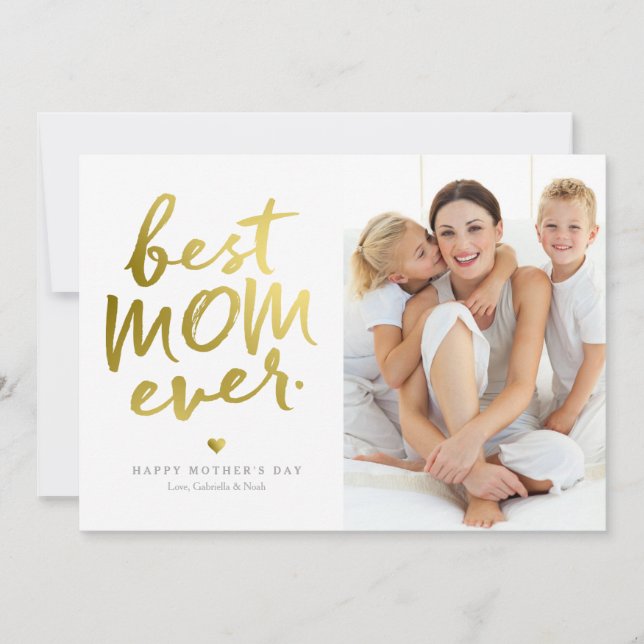 Bästa Mamma någonsin | Faux Gold Foil (Framsida)