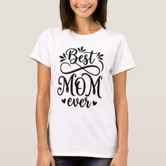 Bästa MAMMA Någonsin Fet typografi Modern minimali T Shirt