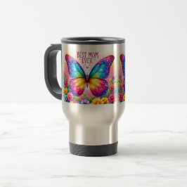 Bästa mamma någonsin Fjäril Blommig Mugg