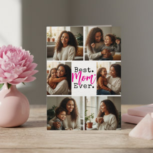 Bästa mamma någonsin Foto Collage Födelsedag Mors Kort