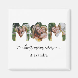 Bästa mamma någonsin Foto Collage Mors Gåva Magnet
