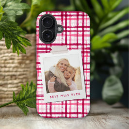 Bästa Mamma någonsin Foto Cute Modern Red Rosa Mön