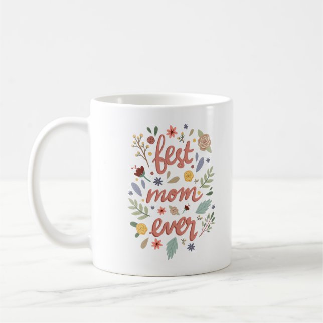 Bästa Mamma någonsin-foto Kaffemugg (Vänster)