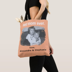 Bästa mamma någonsin foto minnessaker namn anpassa tygkasse