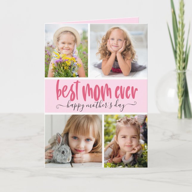 Bästa mamma någonsin Foto Mors dag Kort (Framsida)