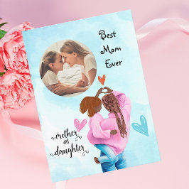 Bästa mamma någonsin  Foto Morsdag Gratulationskor Julkort