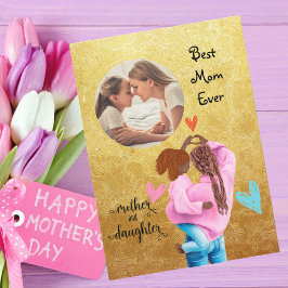 Bästa mamma någonsin  Foto Morsdags Gratulationsko Julkort