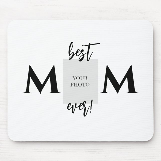 Bästa Mamma någonsin-foto och text-Mors dag Musmatta (Framsidan)