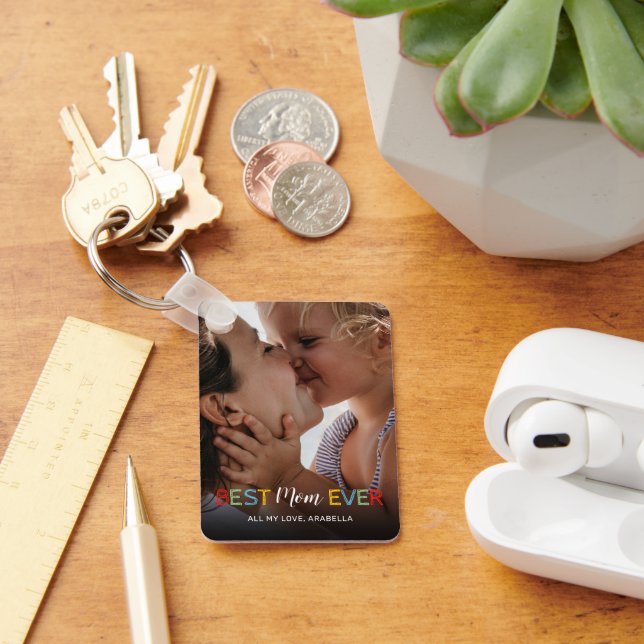 Bästa Mamma någonsin-fotokedja Nyckelring (Skrivbord)