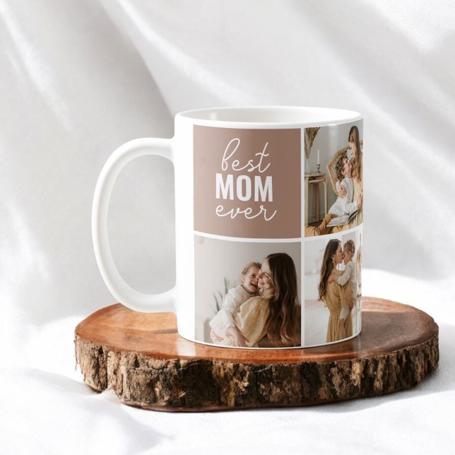 Bästa Mamma någonsin-fotokollage Kaffemugg (Skapare uppladdad)