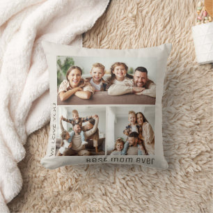 Bästa mamma någonsin Fotokollage Mors dag Kudde