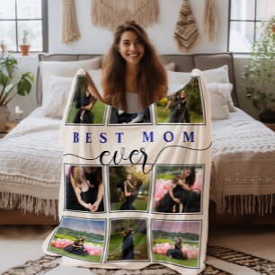 Bästa Mamma någonsin, fotokollage Skrivbildsblanke Fleecefilt
