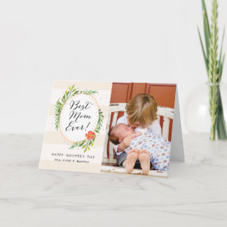 Bästa Mamma någonsin-fotokort för Mors dag Kort