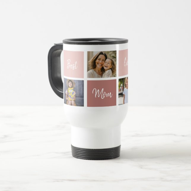 Bästa Mamma någonsin-fotoskript Resemugg (Framsida vänster)