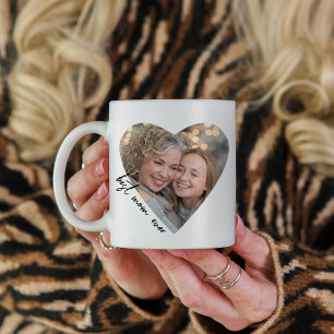 Bästa Mamma någonsin fotot Hjärtformade Mors dag Kaffemugg