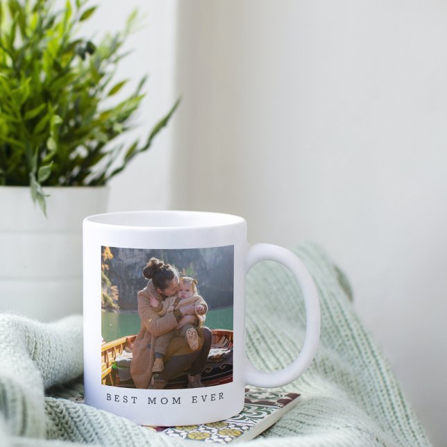 Bästa Mamma någonsin-Fullt - Personlig för fotored Kaffemugg (Skapare uppladdad)