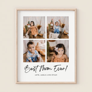 Bästa Mamma någonsin fyra foto Poster