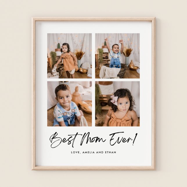 Bästa Mamma någonsin fyra foto Poster (Skapare uppladdad)