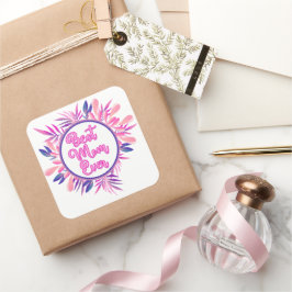 Bästa Mamma någonsin Fyrkantigt Klistermärke