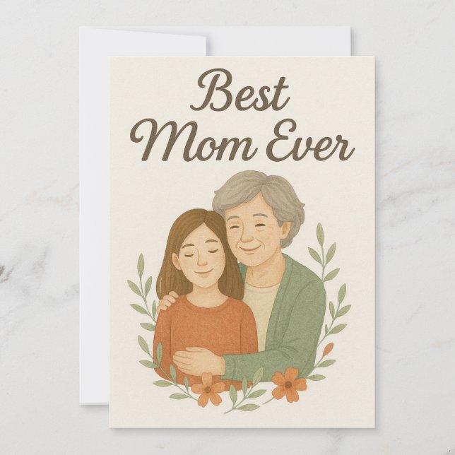 Bästa Mamma någonsin - Generation i Kärlek Julkort (Framsida)