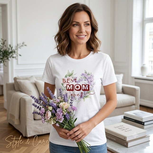 Bästa mamma någonsin – Glad mors dag T Shirt (Best Mom Ever – Happy Mother's Day Tri-Blend Shirt)