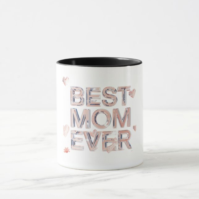 Bästa mamma någonsin Glas 3D-design | Modern mor Mugg (Center)