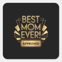 Bästa Mamma någonsin, godkänt - Golden Text Design