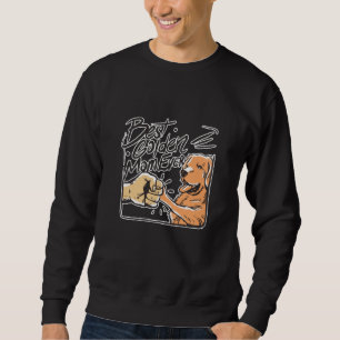 Bästa Mamma någonsin Golden Retriever Hund Kärl Lång Ärmad Tröja