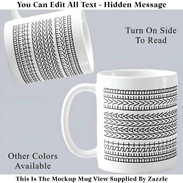 Bästa Mamma någonsin Gömt Message 141BW-Novelty Kaffemugg (Skapare uppladdad)