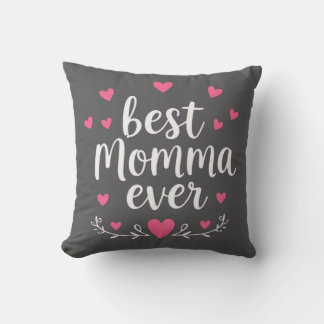 bästa mamma någonsin grå kudde